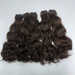 Extensiones de cabello de trama ondulada natural, sin procesar, sin derramamiento, sin enredos, disponible en stock - Product Image 2