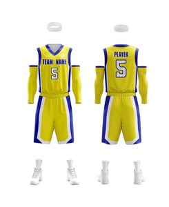 Ensemble d'uniformes de basketball personnalisés sublimés respirants à séchage rapide avec nom, numéro et logo d'équipe – Vêtements de sport OEM - Product Image 1