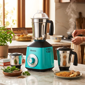 Broyeur mélangeur best-seller avec 550 Watt et corps métallique en acier inoxydable Broyeur mélangeur 2 & 3 pots à vendre - Product Image 1