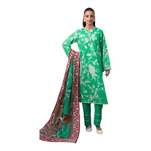 STAR IMPEX Green <b>Linen</b> Salwar Kameez Women Traditional Ankle-Length Casual Wear 3-Piece Set Wrinkle-Free Quick-Dry Regular-Fit - Product Image 1