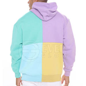 Sudadera con Capucha Casual para Hombre, Diseño Color Block, Teñido Liso, Transpirable, Ligera para Invierno, Mangas Largas, Personalizable - Product Image 3