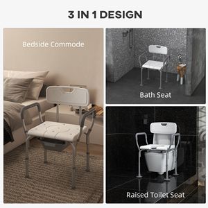 Sedia a rotelle comoda portatile in acciaio resistente con braccioli, design moderno, finitura verniciata a polvere per forniture terapeutiche e riabilitative - Product Image 3