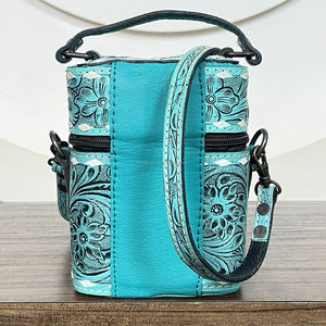 กระเป๋าเครื่องสำอางหนังลายดอกไม้สุดหรู ดีไซน์ทันสมัย ปี 2025 สำหรับผู้หญิง สะพายข้าง ใส่เครื่องสำอาง จัดระเบียบอุปกรณ์ความงาม - Product Image 6