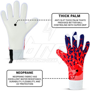 German Latex Palm Professional Goalkeeper <b>Gloves</b> Customized Custom High Grip Soccer Match Training Finger Save Football <b>Gloves</b> - Product Image 2