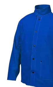 Veste de soudeur en cuir de vachette de qualité supérieure, personnalisation de marque, tarifs les plus bas, en daim de vachette grainé et cuir de chèvre - Product Image 4
