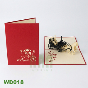 Custom Designed 3D Popup Durable <b>Paper</b> <b>Weeding</b> Card for Wedding Valentine's Day Birthday New Year Celebrations Souvenir VietNam - Product Image 1