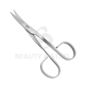 Ciseaux à ongles mats argentés de qualité supérieure avec bord incurvé professionnel et poignées ergonomiques larges pour une précision professionnelle en salon - Product Image 2