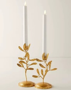 Support de bougie floral métallique personnalisable en gros, adapté aux applications décoratives intérieures et extérieures - Product Image 6