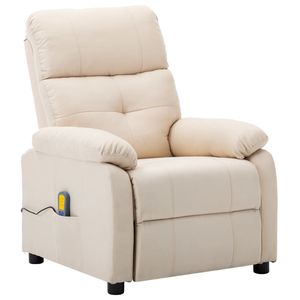 Sillón Reclinable de Masaje en Tela Crema - Product Image 2