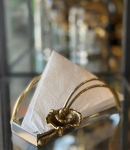 Portarrollos de Papel Metálico Kayna Export, Diseño Floral, Acabado Plateado, Moderno, Independiente, Conveniente para Servicios de Catering, Cantinas y Uso en Mesa - Product Image 1