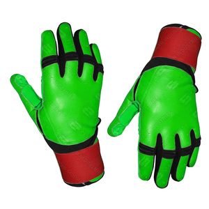 Gants de frappe en cuir vert, ambidextres, fermeture auto-agrippante, support de poignet durable, entraînement, unisexe, adultes - Product Image 3