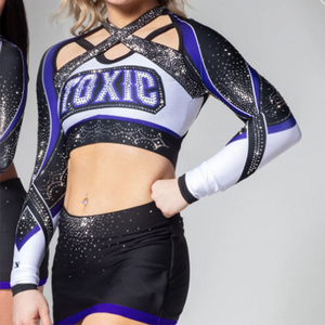 Uniforme de Animadora Profesional Personalizado para Deportes Juveniles, Ropa de Animadora Sublimada, Impresión de Logotipo Gratuita para Traje de Baile Escolar OEM - Product Image 5