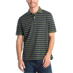 Polo homme en maille multi-panneaux vert olive, look classique, prix abordable, haute qualité, polo homme personnalisé - Product Image 2
