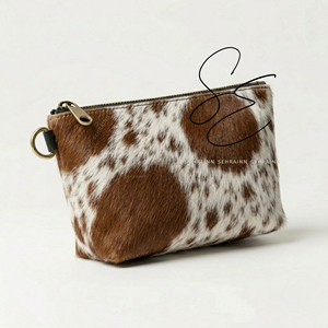 Trousse de Toilette Mini en Cuir Véritable Tendance 2026 – Petite Pochette de Voyage en Cuir de Vachette pour Cosmétiques, Organisateur de Maquillage avec Fermeture Éclair, Trousse de Toilette (Dopp Kit) - Product Image 2
