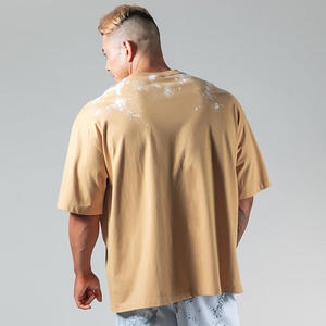 Camiseta de Manga Corta para Hombre, Cuello Redondo, Color Sólido, Talla Grande, Estilo Casual, 100% Algodón Jersey, Corte Ajustado, Logotipo Personalizado, Ropa Urbana, Cálida para Invierno - Product Image 3