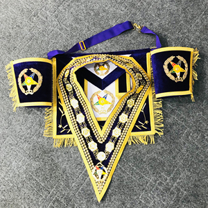 NOUVEAU TABlier de Grand Associé Protecteur de la Franc-Maçonnerie avec Col et Manchettes - HSE - Product Image 1