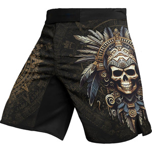 Pantalones Cortos de Entrenamiento MMA/BJJ Hechos a Medida con Tela Microelástica, Servicio OEM, Diseños de Logotipos Personalizados, 100% Poliéster, Secado Rápido - Product Image 1