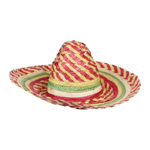 Chapeau Sombrero Mexicain Taille Unique Costume Grand Bord Multicolore Chapeau de Paille Écologique Personnage Fête Mexicaine Quatre Saisons - Product Image 6