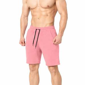 Shorts de sport pour hommes 100 % polyester de haute qualité, écologiques, respirants, teinture unie, taille mi-haute élastique, style décontracté, nouvelle collection - Product Image 2