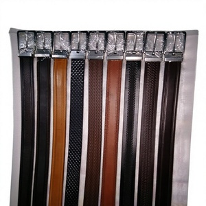 OEM Customised Unisex American Cow Hide Leather Belt in Blue Green Brown & Chocolate with Square Steel Buckle for Kids & Girls - Product Image 4