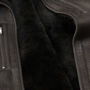 Chaqueta de Cuero Clásica para Hombre, Estilo Motero, de Piel de Oveja, Resistente al Viento y Transpirable, Chaqueta de Invierno a la Moda - Product Image 4