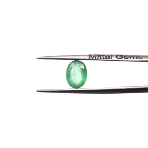 Émeraudes zambiennes naturelles, ovales calibrées 5x7mm, pierres précieuses facettées naturelles, prêtes à l'emploi pour la création de bijoux. - Product Image 2