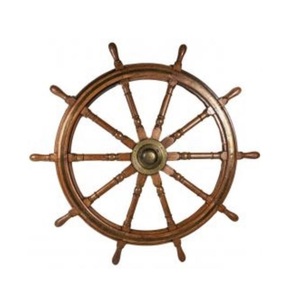 Wooden <b>Ship</b> <b>Wheel</b> Coastal Admiral Accent Crafted to Showcase Ocean Inspired Home Decor with Refined Maritime Wall Elegance - Product Image 3