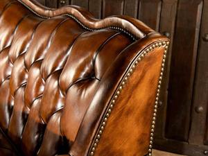 Transitional <b>Antique</b> Brown Tufted Leather Eco-Friendly L-Shape 3 Seater <b>Sofa</b> Western Living Room Styling Furniture - Product Image 4
