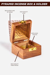 AureoWood Heritage Bakhoor Burner – Handmade Natural Wooden <b>Incense</b> <b>Holder</b> with Refined Arabic Design for Luxury Home Décor0 - Product Image 6