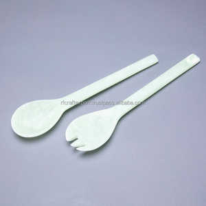 Juego de cubiertos de resina de alta calidad, mango de madera de resina, cubiertos de resina de menta, utensilios de cocina, vajilla, cuchara para ensalada Spork - Product Image 4