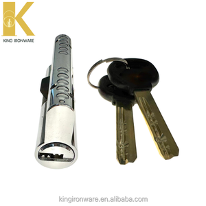 Serrure à clé maîtresse de qualité supérieure, sécurité européenne, avec 3 clés, cylindrique, chromé brillant, entraxe de 60 mm pour porte - Product Image 5