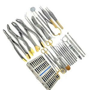 Kit de 25 Piezas de Instrumentos Quirúrgicos Dentales Orales de Acero Inoxidable Reutilizables, Elevadores y Pinzas de Extracción Manuales - Product Image 2