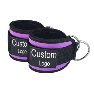 Correas de Tobillo para Gimnasio y Fitness con Anillo en D, Diseño Personalizado con Logotipo, para Protección en Entrenamientos de Piernas - Product Image 2