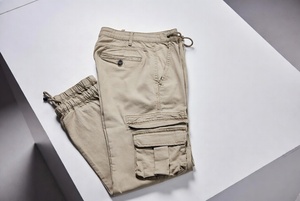 Oversized Fit Grey Cargo Pants <b>Men</b> Baggy Style Street Fashion Multiple Utility Pockets Soft Fabric - Product Image 4