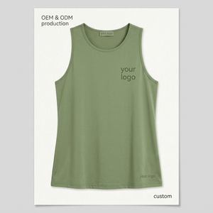 custom logo pickleball sports Sleeveless Tank Top Round Neck Moisture Wicking Polyester Regular Fit summer Seasons sports tank - Product Image 3