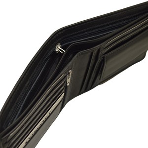 Men's Genuine Leather Bifold <b>Wallet</b> Snap Closure Minimalist Style Black Short <b>Wallet</b> Daily Use - Product Image 5