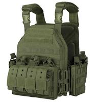 Chaleco Táctico FLYING EAGLE de Nailon Verde Oliva, Sistema MOLLE, Anticorte, Ajuste Regular, Uso en Exteriores, Correa de Hombro Ajustable, Arnés de Pecho