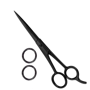 Tijeras de Barbero de Hoja Curva, Acero Inoxidable, Afiladas, para Diestros, Tijeras de Corte de Pelo Profesionales para Salón de Belleza y Estética - Product Image 1