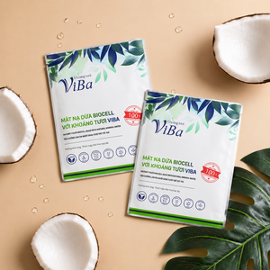Masque Visage Hydratant et Revitalisant Viba à l'Eau Minérale du Vietnam, à la Noix de Coco Fermentée, pour Jeunesse et Éclat (Unisexe) - Product Image 4