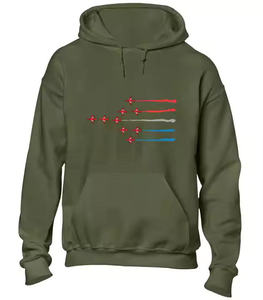 2026 Men's Red Fighter Jets Solid Polyester/Cotton Pullover Hoodie 3D Embroidered Applique Plain Dyed Breathable Cool Winter - Product Image 5