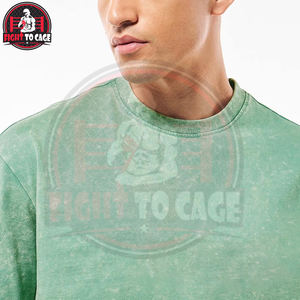 Camiseta Clásica de Manga Corta a Rayas de Corte Regular para Hombre, Estilo Urbano, para Otoño e Invierno, Uso Diario, Lavado Ácido - Product Image 4