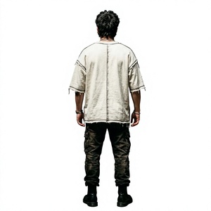 เสื้อยืดคอกลมแขนสั้นทรงหลวมสำหรับผู้ชาย ผ้าฝ้าย 100% ป้องกันรอยยับ ระบายอากาศได้ดี น้ำหนัก 220 กรัม คุณภาพส่งออก แบบเรียบ - Product Image 6