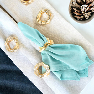 Vente chaude Moderne En Forme De Métal Doré Ronds De Serviette Cercle Serviette Boucle pour La Décoration De Table pour Les Fêtes En Gros En Vrac - Product Image 2