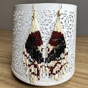 2025 bohème Style ethnique multicolore perle de rocaille boucles d'oreilles à la main bijoux perlés pour la fête porter goutte balancent conception - Product Image 1