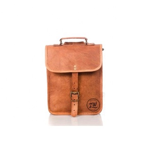 Sac d'affaires imperméable multifonction marron sac à dos pour homme en cuir véritable école à la mode pour le voyage - Product Image 2