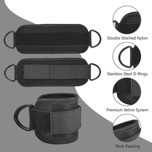 Sangles de cheville réglables pour machine à câble de fitness, support d'entraînement des jambes pour exercices de renforcement des fessiers (kickback) - Product Image 4
