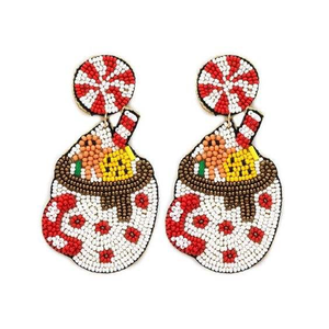 Pendientes Artesanales con Motivo de Mariposa, Bordados con Cuentas, Base de Algodón Ligero, Estilo de Joyería Tradicional, 84 - Product Image 3