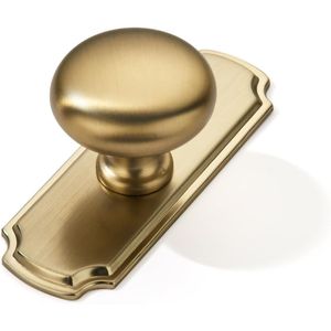 Paquete de 2 tiradores de latón cepillado de 1 1/4 pulgadas para gabinetes, tiradores de cajones en oro satinado con estilo vintage para muebles - Product Image 1