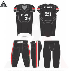 定制男式成人美式橄榄球队队服大码耐用面料合身球衣搭配裤子高品质队服套装 - Product Image 5