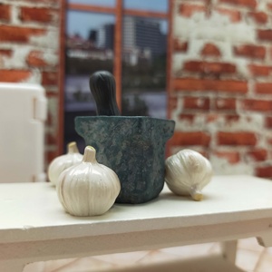 1:12 accesorios de casa de muñecas en miniatura escena de cocina triturador de ajo y modelo de ajo - Product Image 6